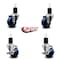 Service Caster 3'' Solid Poly Wheel Swivel 1-3/4'' Expanding Stem Caster Set 2 Brakes, 4PK SCC-EX20S314-SPUS-2-TLB-2-134 - alternate 5